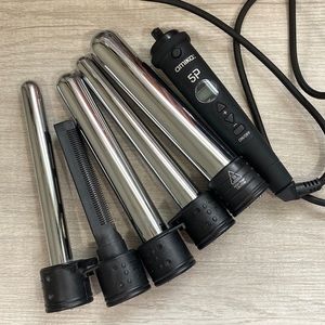 Amika Interchangeable Rods Curling Iron Wand with 5 attachments